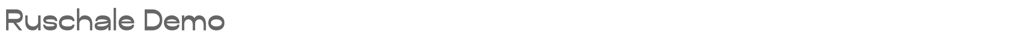 Sample characters Ruschale Font